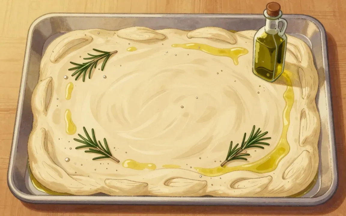 Aufs Blech und backen – Focaccia mit 70 % Hydration