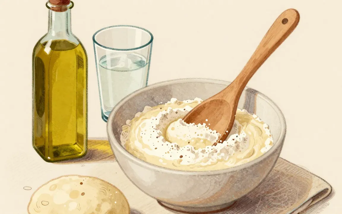 Teig anrühren – Glutenfreier Pizzateig