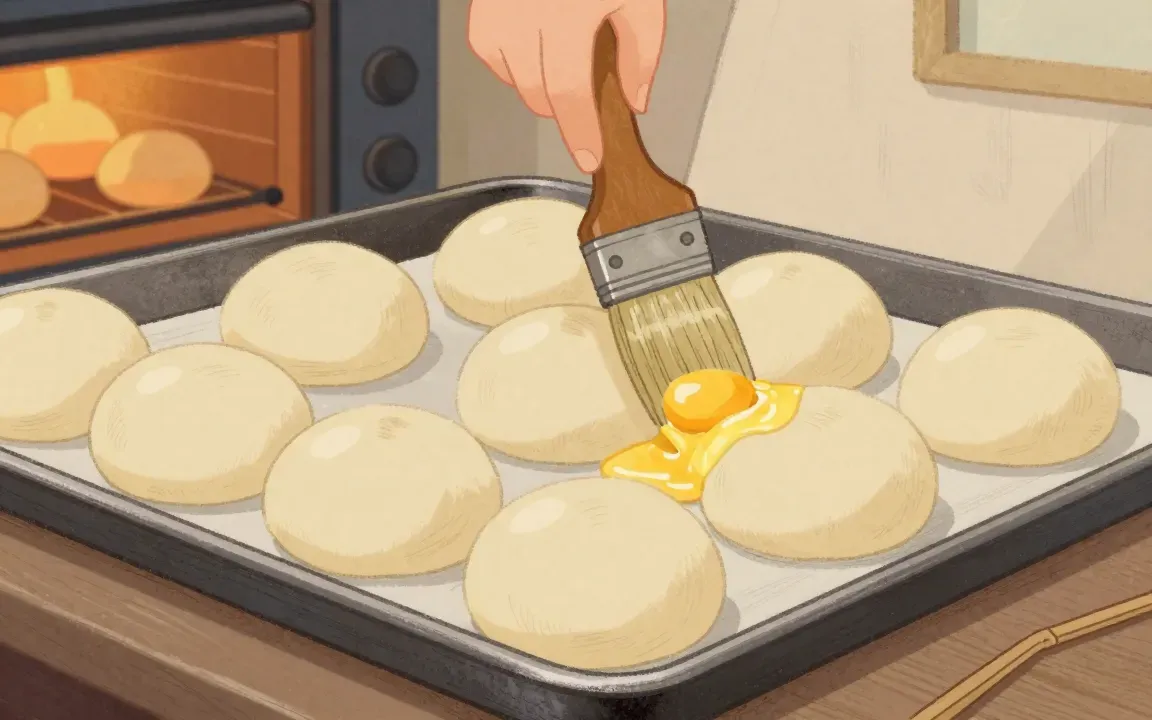 Stückgare und Backen – Kartoffel-Buns