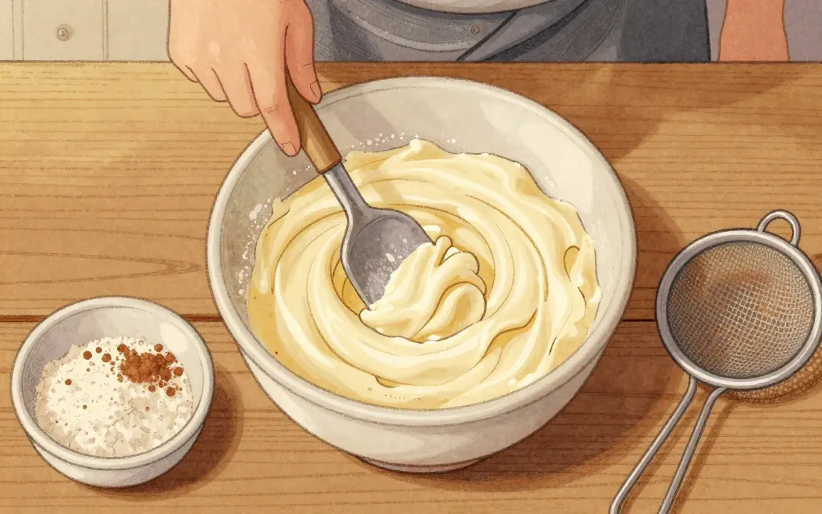Trockenes unterheben – Rüblikuchen mit Frischkäse-Topping